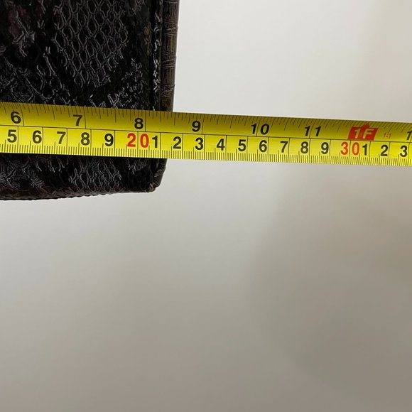 Guess Crossbody Patent Snakeskin Envelope Purse - Picture 9 of 11